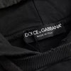 Dolce & Gabbana Black Cotton Hooded Short Sleeves Cropped T-shirt