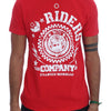 Frankie Morello Chic Red 'RIDERS' Motive Crewneck Tee