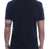 Frankie Morello Chic Black Crewneck Tee with 'RIDERS' Motif