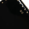 Dolce & Gabbana Black Leather Studs Gold Frame Clutch Evening Purse Bag