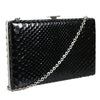 Dolce & Gabbana Black Leather Silver Frame Clutch Mini Crossbody Bag