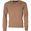 Dolce & Gabbana Brown Cashmere Knit V-neck Pullover Sweater