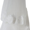 Dolce & Gabbana White Floral Lace Nylon Floor Length Wedding Veil