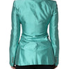 Dolce & Gabbana Metallic Green Single Breasted Blazer Jacket