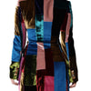 Dolce & Gabbana Multicolor Double Breasted Patchwork Blazer Jacket