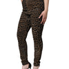 Dolce & Gabbana Brown Leopard Cotton Skinny Denim Jeans