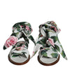 Dolce & Gabbana Multicolor Floral Print Ankle Wrap Sandals Shoes