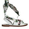 Dolce & Gabbana Multicolor Floral Print Ankle Wrap Sandals Shoes