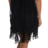 Dolce & Gabbana Elegant Black Silk Lace Chemise Dress