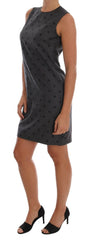 Dolce & Gabbana Chic Sleeveless Polka Dot Wool Dress