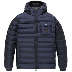 Blue Nylon Men Jacket