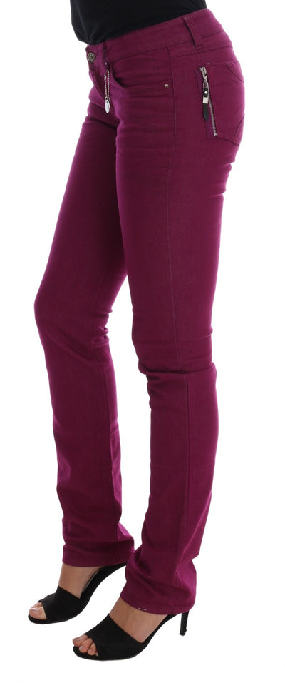 Costume National Elegant Purple Super Slim Jeans