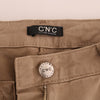 Costume National Beige Super Slim Fit Designer Jeans