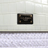 Dolce & Gabbana White Rafia Leather SICILY Crossbody Bag