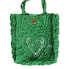 Dolce & Gabbana Green Small Cordonetto Lace Beatrice Tote Bag