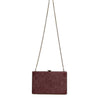 Dolce & Gabbana Maroon Leather Clutch Evening Crossbody Bag