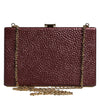 Dolce & Gabbana Maroon Leather Clutch Evening Crossbody Bag