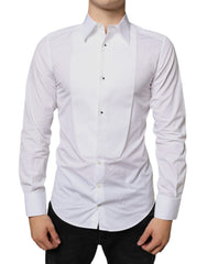 White Bib Cotton Poplin Formal Dress Shirt