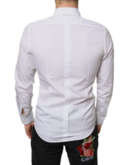 White Bib Cotton Poplin Formal Dress Shirt