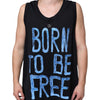 Dolce & Gabbana Black Cotton Born To Be Free Sleeveless T-shirt