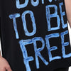 Dolce & Gabbana Black Cotton Born To Be Free Sleeveless T-shirt