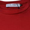 Dolce & Gabbana Red Cotton DG Logo Print Crew Neck T-shirt