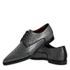 Dolce & Gabbana Silver Polyurethane Derby Formal Dress Shoes