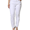 Dolce & Gabbana White Cotton Stretch AUDREY Skinny Jeans