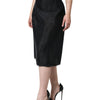 Dolce & Gabbana Black Viscose High Waist Pencil Cut Skirt