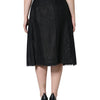 Dolce & Gabbana Black Viscose High Waist Pencil Cut Skirt