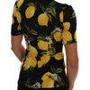 Dolce & Gabbana Sicilian Lemon Print Silk Blouse