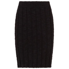 Black Wool Vergine Skirt