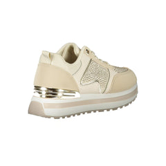 Beige Polyester Sneaker