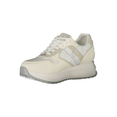 White Polyester Sneaker