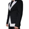 Dolce & Gabbana Black White Single Breasted Dress Blazer