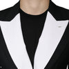 Dolce & Gabbana Black White Single Breasted Dress Blazer