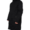 Dolce & Gabbana Black Hooded Parka Cotton Trench Coat Jacket