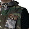 Dolce & Gabbana Multicolor Patchwork Hooded Vest Jacket