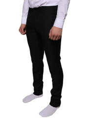 Dolce & Gabbana Black Wool Skinny Dress Formal Pants