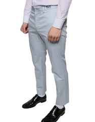 Dolce & Gabbana Light Blue Cotton Dress Pants