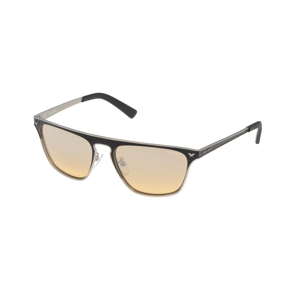 Police Gray Metal Sunglasses