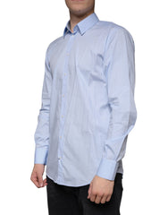 Light Blue MARTINI Cotton Dress Formal Shirt