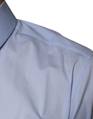 Light Blue MARTINI Cotton Dress Formal Shirt