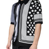 Dolce & Gabbana Black White Polka Dot Collared Polo T-shirt