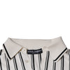 Dolce & Gabbana White Black Stripe Polo Short Sleeve T-shirt