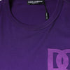 Dolce & Gabbana Purple DG Logo Cotton Crew Neck T-shirt