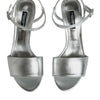 Dolce & Gabbana Silver KEIRA Heels Ankle Strap Sandals Shoes