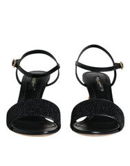 Black KEIRA Heels Ankle Strap Sandals Shoes