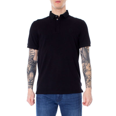 Armani Exchange Black Cotton Polo Shirt