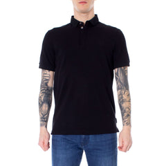 Black Cotton Polo Shirt